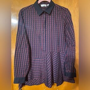 Per Se by Carlisle women’s plaid button down shirt